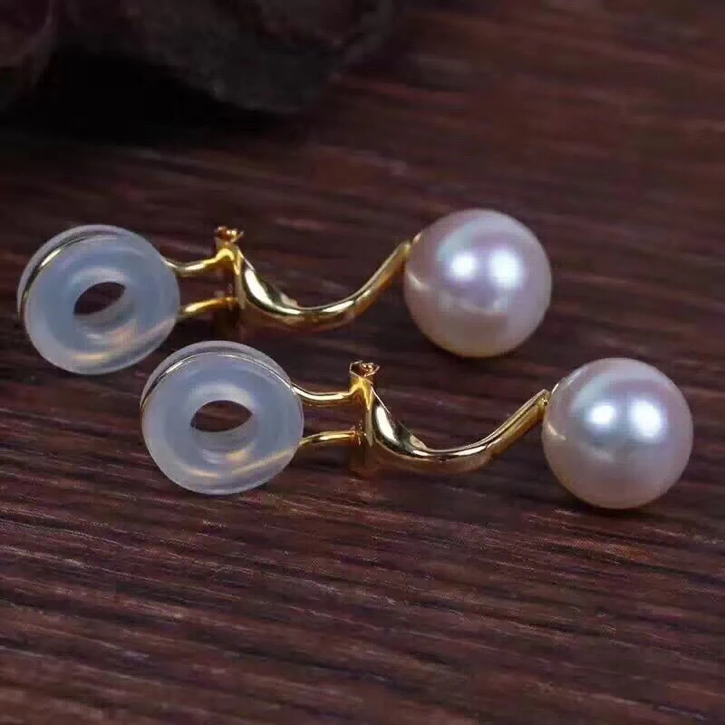 Женские серьги клипсы с пресноводным жемчугом 8 9 мм|Серьги-клипсы| |