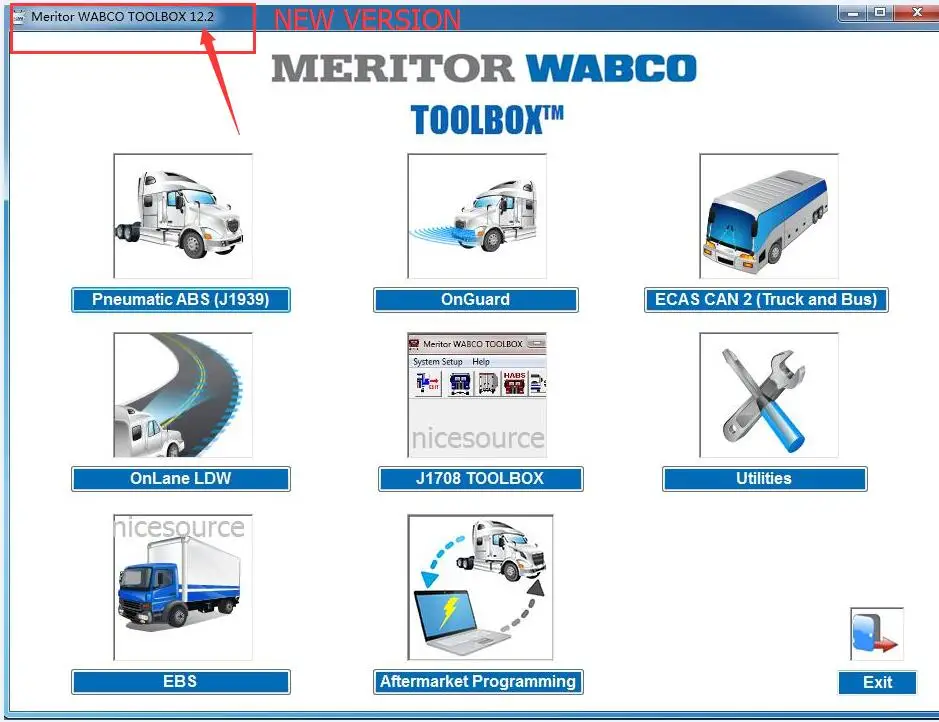 Новая версия 2016 ящик для инструментов Meritor Wabco 12 2 новее 1 + файл трещин