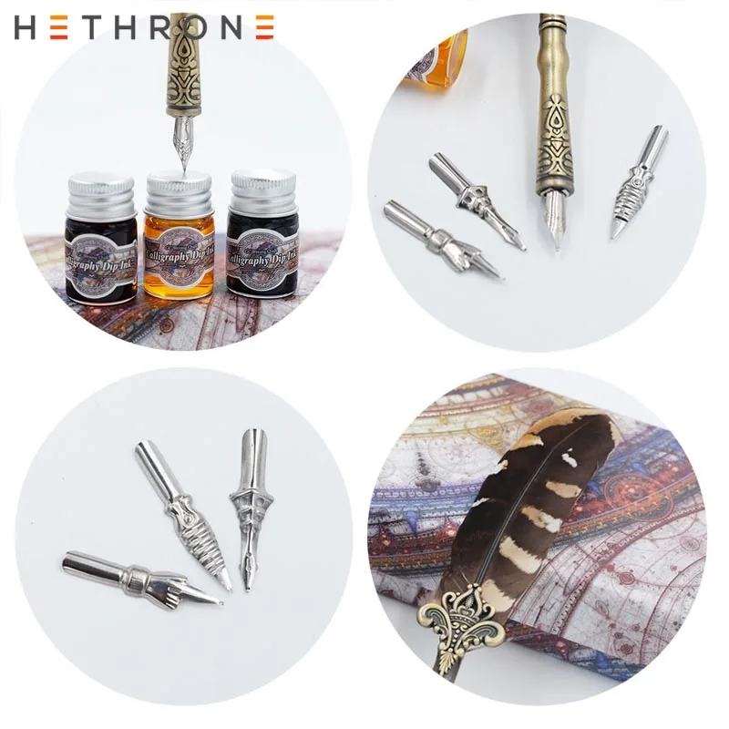 Hethrone 1 комплект английский Calligrap перьевая ручка набор Винтаж подарок на день