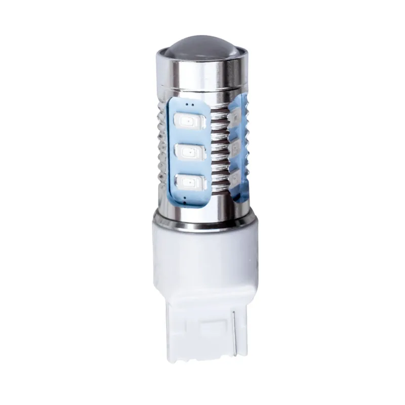 2 шт. T20 7440 W21W WY21W 15 SMD 5630 высокомощный светодиодный Желтый Янтарный сигнал поворота красный тормозной светильник белый обратный светильник s 12V