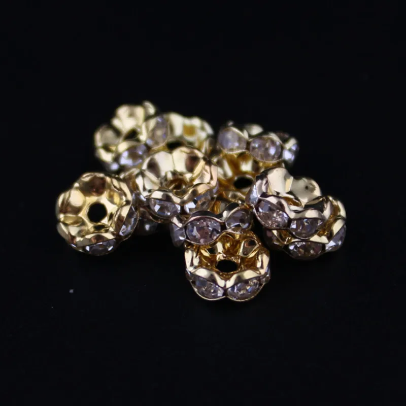 5/6/8/10/12 мм посеребренные эластичные кубические блестящие бриллиантовые стразы