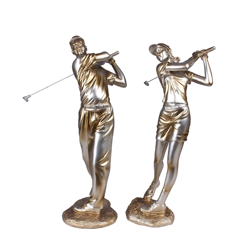 

Creative resin Golf character statue home decor crafts room decoration objects office study bookshelf Golf athlete ornaments