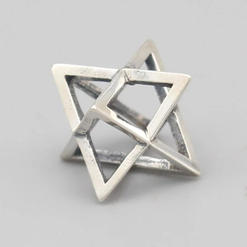 Шармы Karma Merkaba из стерлингового серебра 925 пробы Полые бусины 4 5 мм отверстие