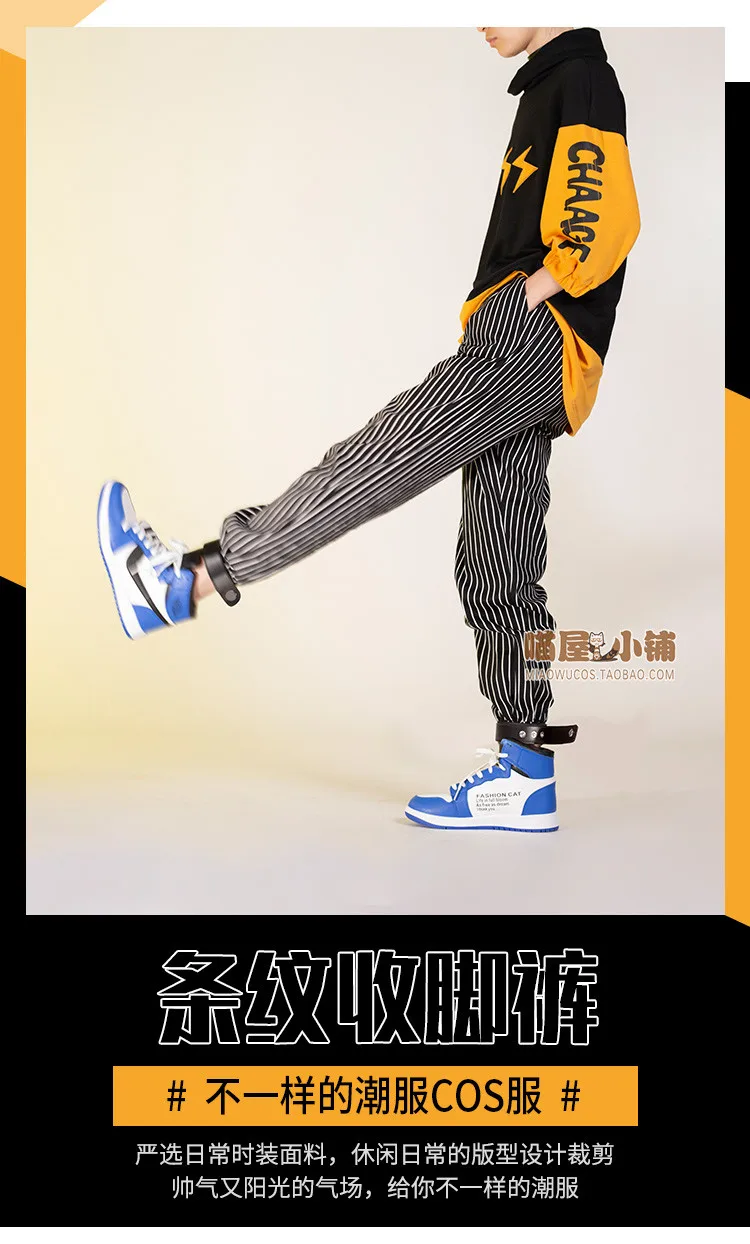MY HERO Academy Denki Kaminari, костюм для косплея, униформа на Хэллоуин, рубашка+ штаны+ S-XL на шею