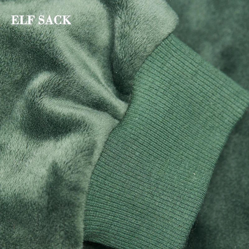 Женский трикотажный свитер ELFSACK свободный Однотонный с капюшоном большие