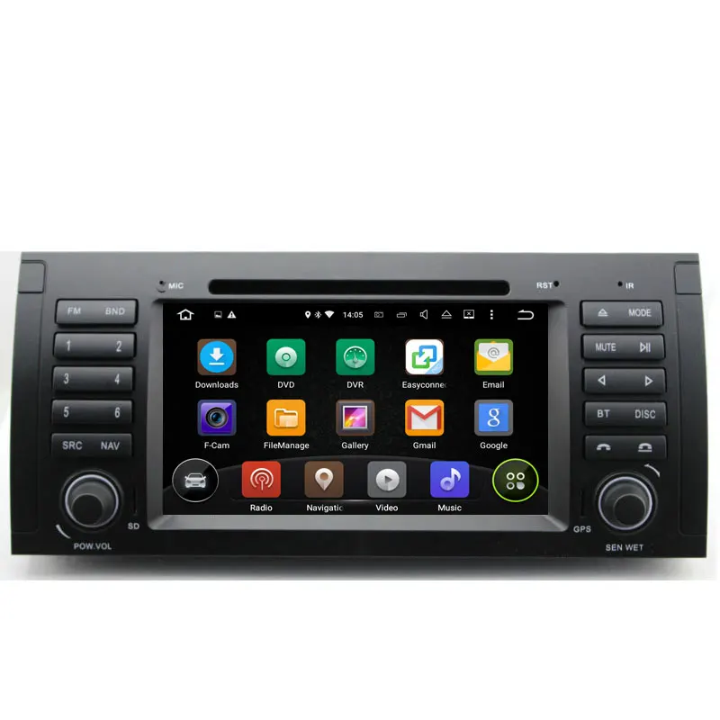 1024*600 HD емкостный экран Android 9 0 OS In Car мультимедийный DVD плеер для BMW E39 E53 X5 старая 5