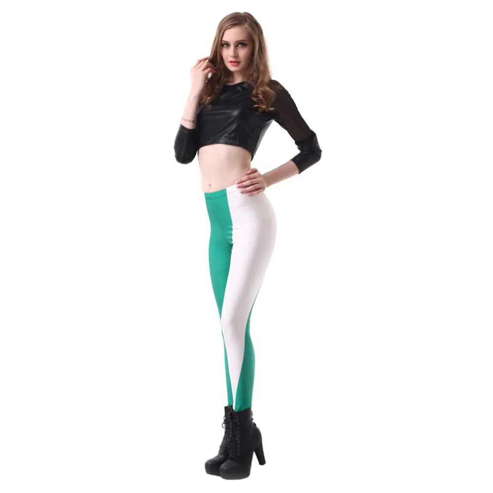 

Elastic Casual Pants 3D Digital Printing Nigerian flag Pattern Women Leggings 7 sizes Fitness Clothing Free Shipping