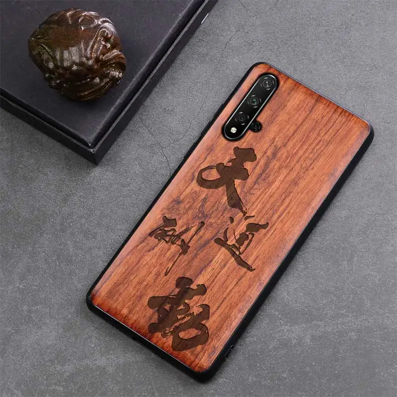 9 Резной деревянный ящик для huawei Honor 20 противоударный чехол TPU бампер чехол для huawei Honor 20 чехол деревянная оболочка Honor 20 Pro - Цвет: 9