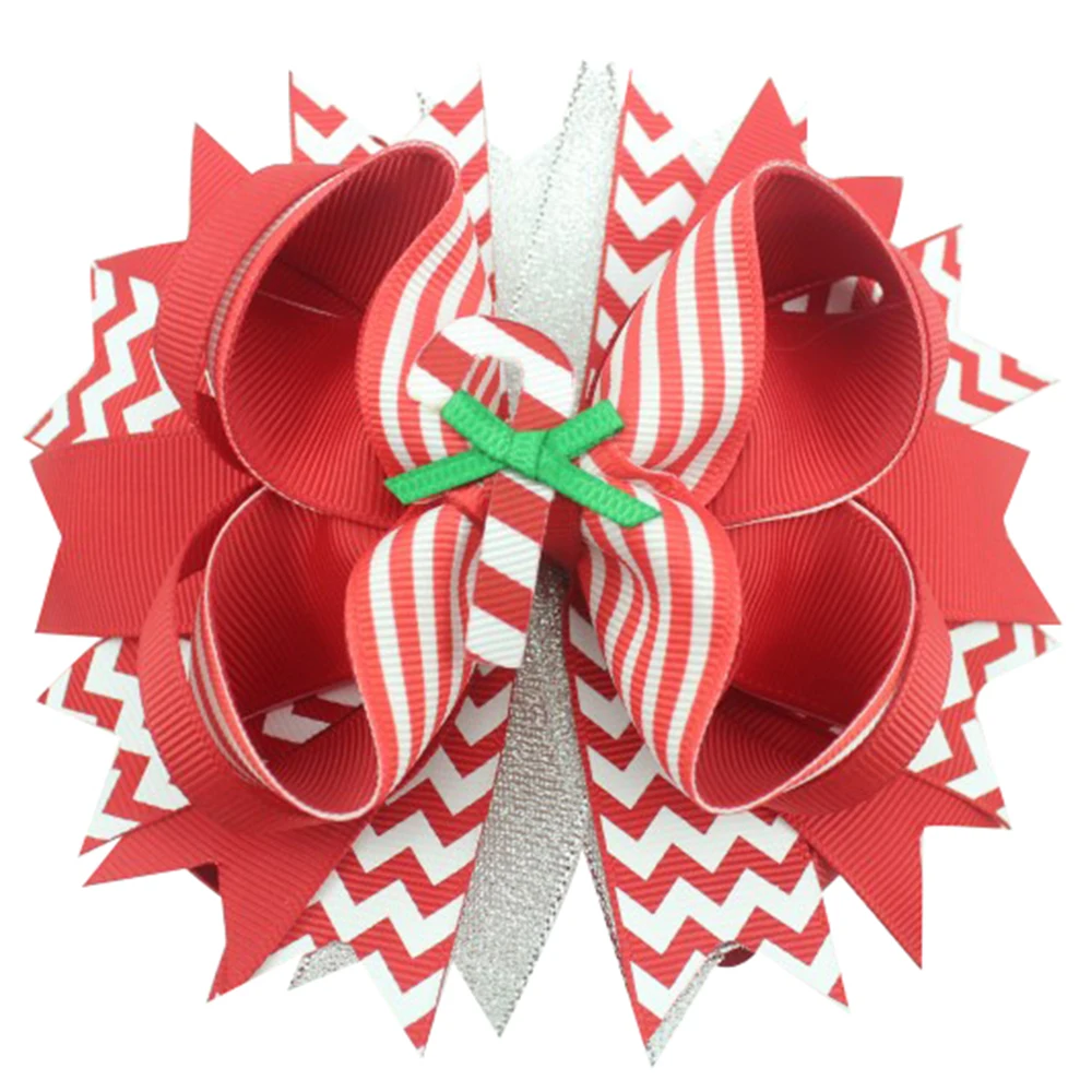 

Christmas Tree Hairpin Ribbon Girls Bow Clip Hairpin Accessories Holiday Christmas Gifts