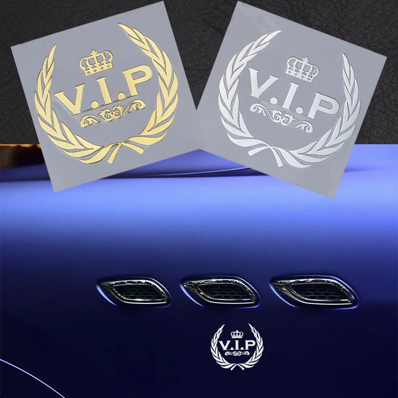 Автомобильный Стайлинг 3D VIP Эмблема в виде короны металлический, никелевый стикер мотоциклетная наклейка для мобильного телефона ноутбука Наклейка украшение автомобиля