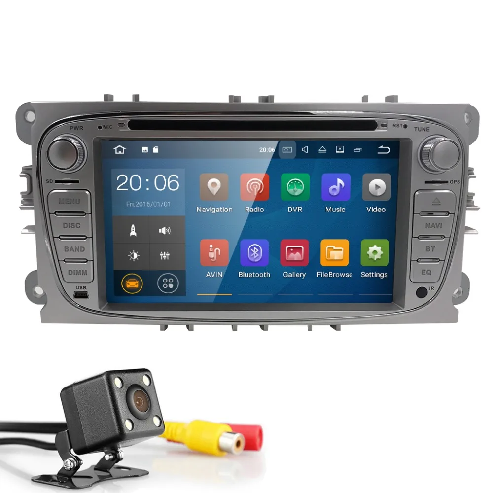 2Din Android 7 1 gps Авторадио dvd плеер автомобиля для Ford Focus 2 S C 2008 2011 Mondeo Fiesta galaxy
