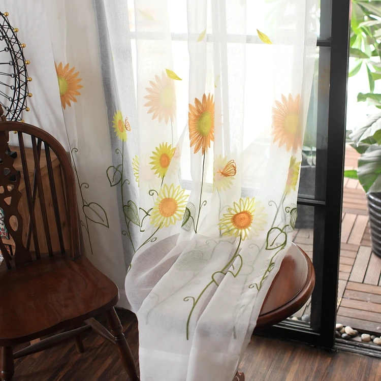 Шторы на заказ хлопковая ткань с вышивкой для окон и послеродового сада гостиной