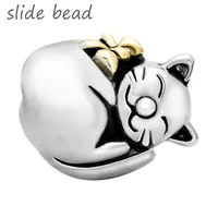 fit pandora charm bracelets mothers day gifts 22k gold fortune cat animal charm for bracelet charm beads for jewelry making
