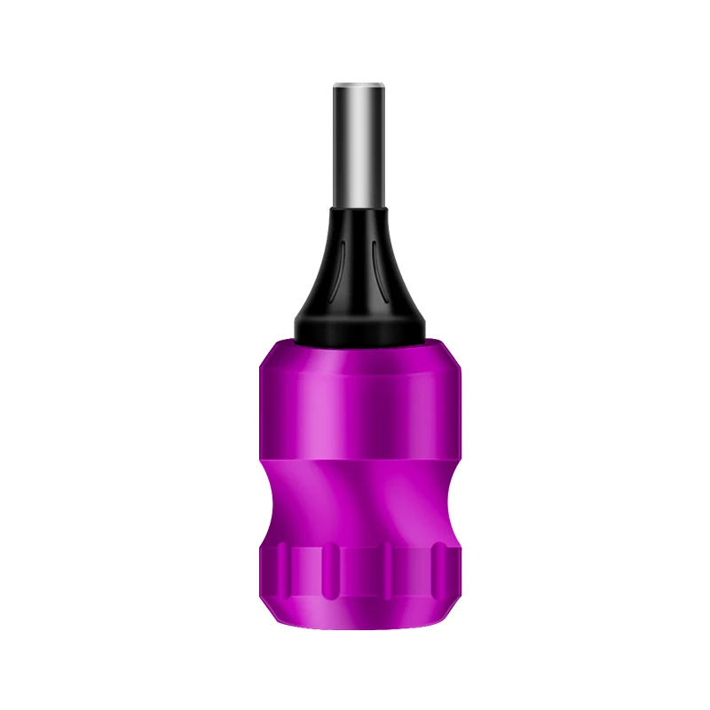 purple GHOST SPITER Adjustable Tattoo Grip Aluminum Alloy Tattoo Machine Guns Supplies Handle Grips For Cartridge Tattoo Needles - Цвет: purple