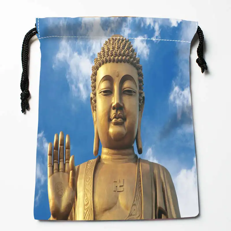 Новое поступление сумки с принтом Будды на шнурке для хранения размер 18x22 см|storage