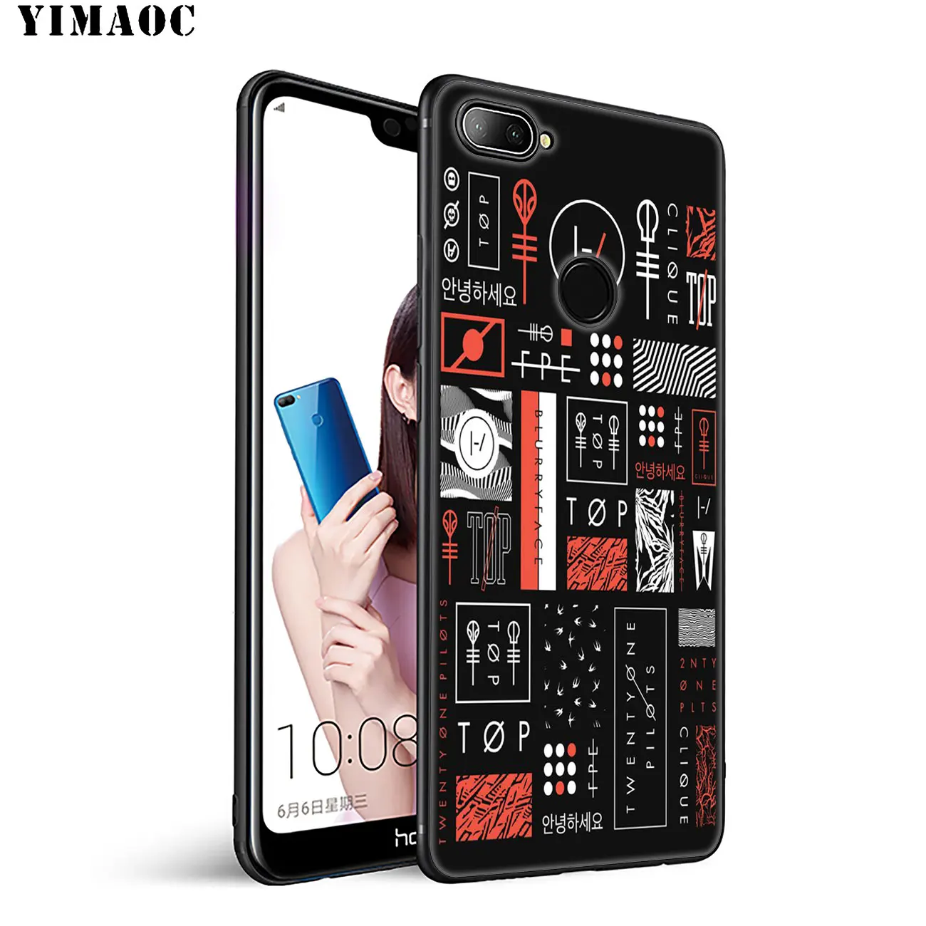 Мягкий силиконовый чехол YIMAOC Twenty One Pilots 21 для Huawei Honor 20 Pro 8C 8X 8 9 9X 10 Lite 7X 7A с