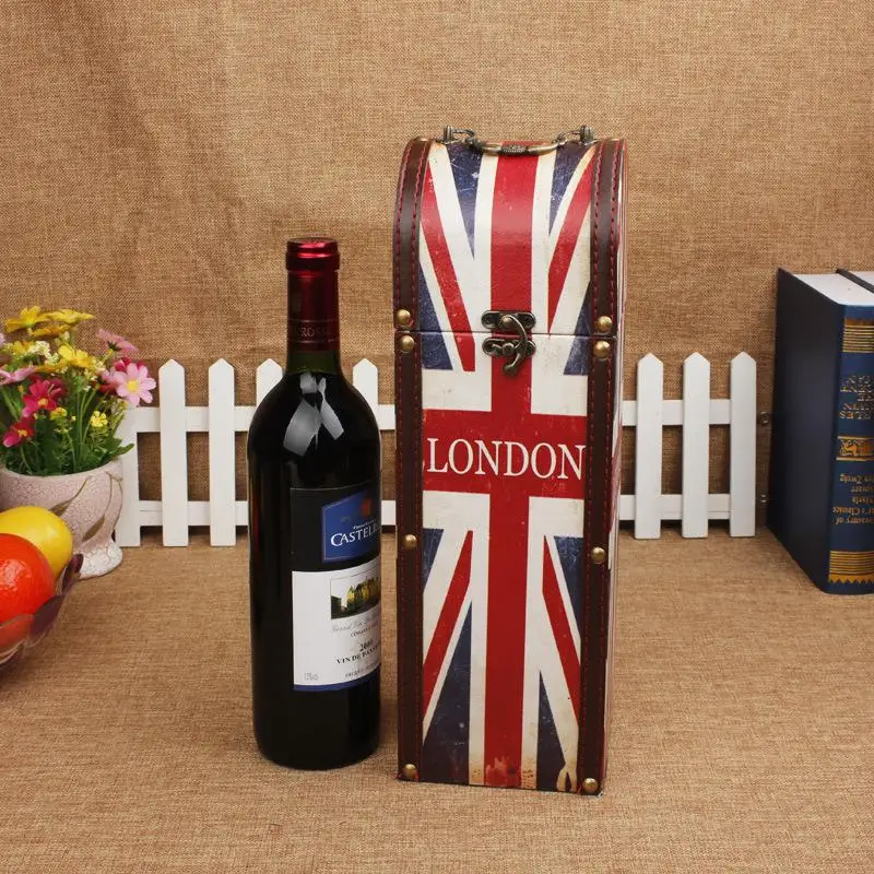 Модная эксклюзивная винная коробка с флагом Союза Античная Ретро Подарочная