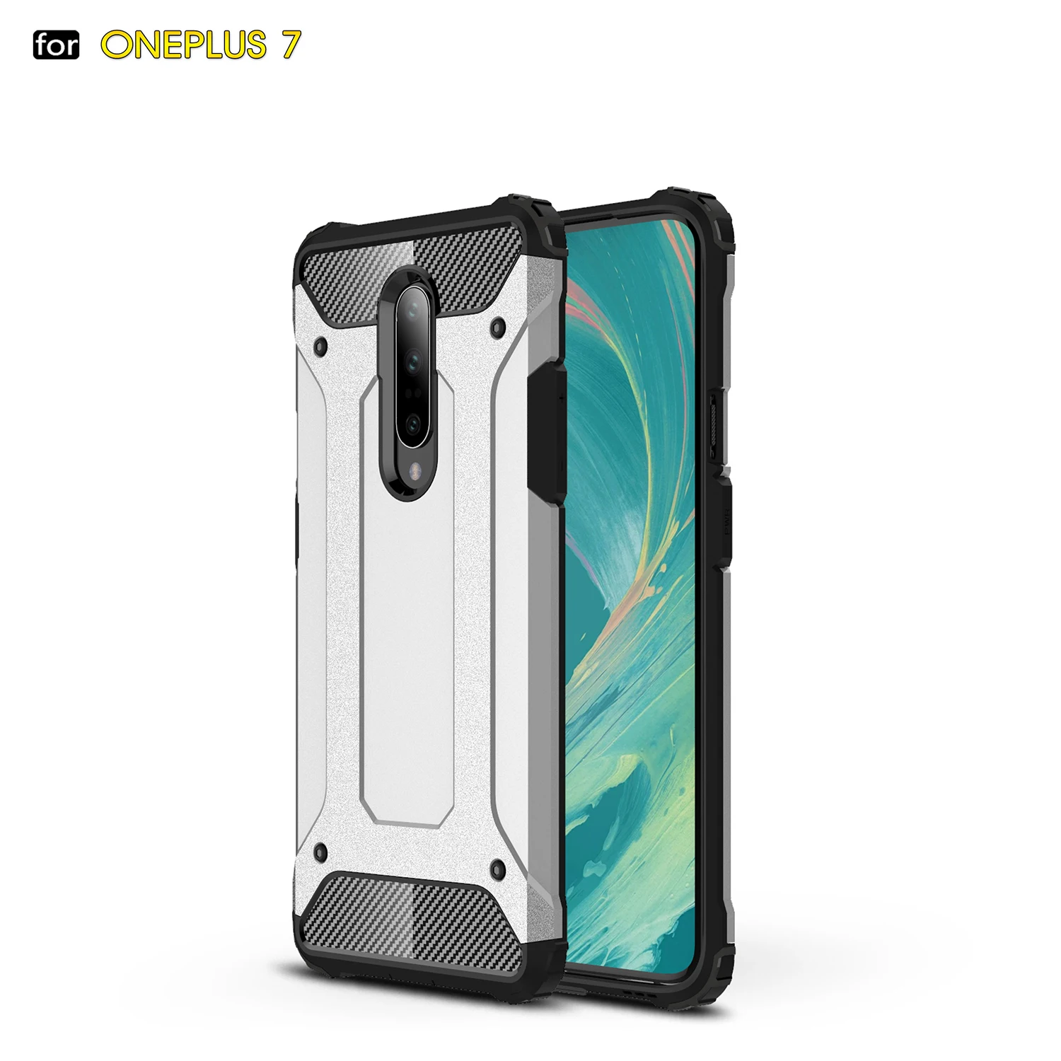 Жесткий + мягкий двойной защитный чехол Oneplus 7 7pro One Plus7 Pro противоударный Plus для