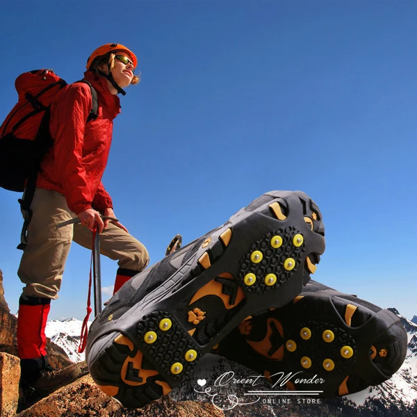 Лед снегоступы спайк ручки 10 шпильки антипробуксовочная сапоги кошки эластичный