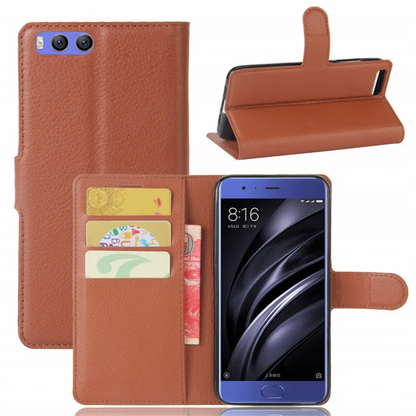 Чехол для телефона Xiaomi Mi 6 чехол-кошелек откидная задняя крышка Mi6 Fundas кожаный