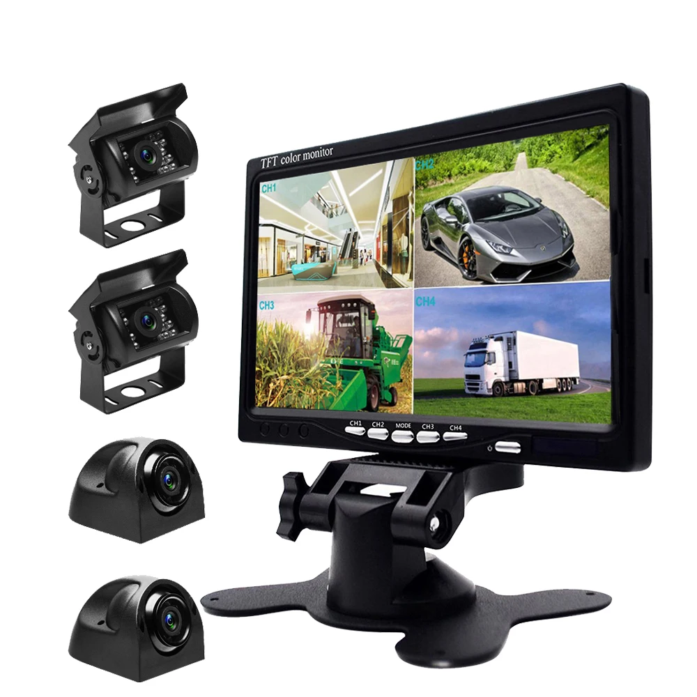 AMPrime7 дюймов Автомобильный hd дисплей заднего вида камера для RV тормозной фонарь