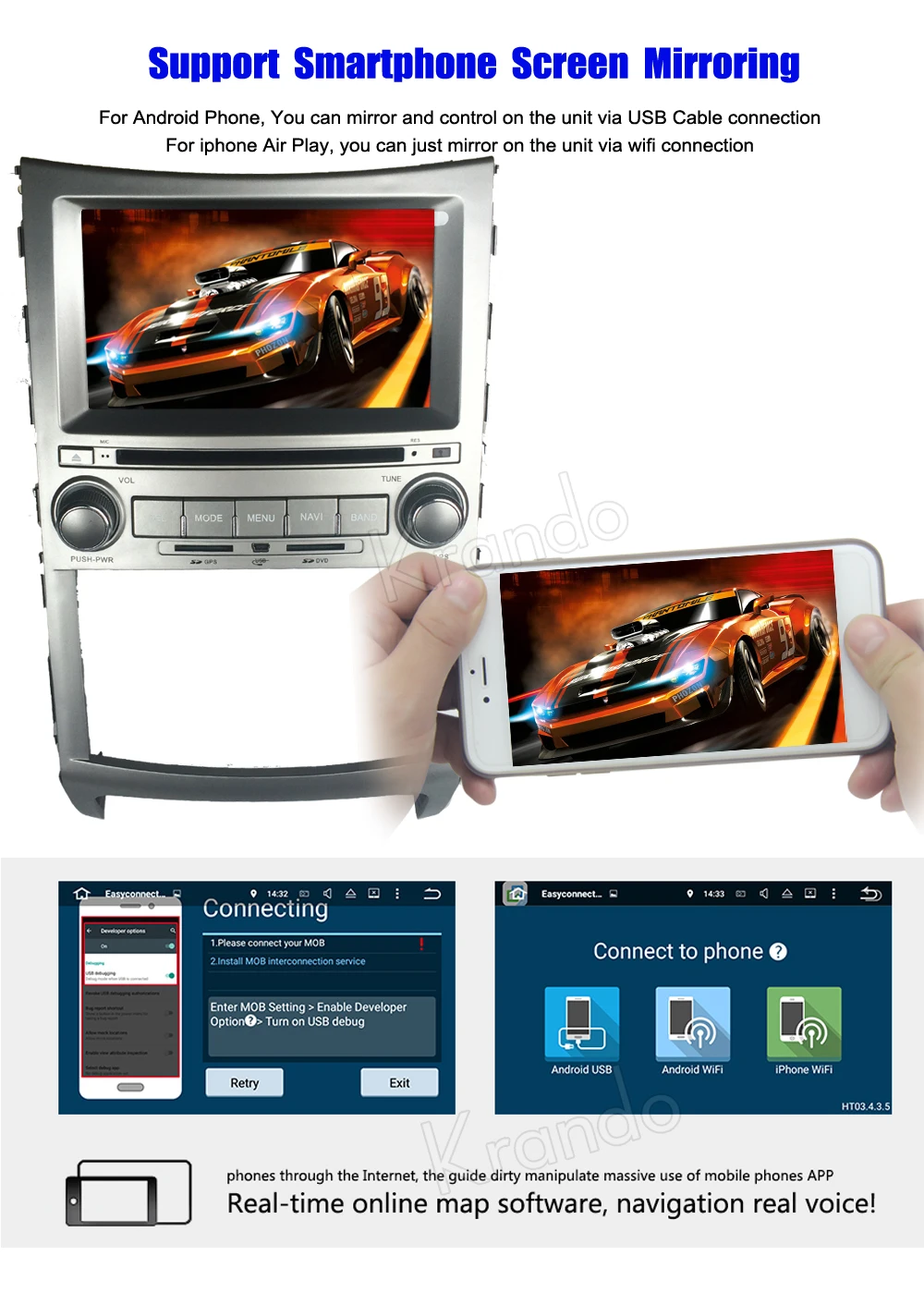 Krando Android 9,0 автомобильный Радио навигатор мультимедиа для hyundai ix55 veracruz 2006- gps стерео dvd-плеер wifi 3g BT DAB