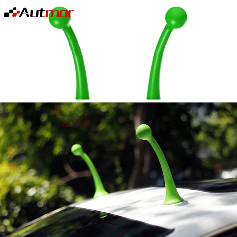 Милые 3D наклейки на крышу автомобиля Молодежные саженцы маленькая антенна рога