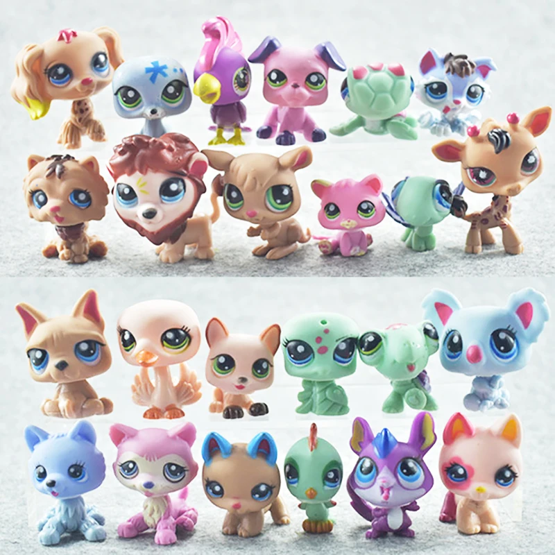Songge прекрасный Животные Pet Shop игрушка цифры немного кошки собаки олень птицы