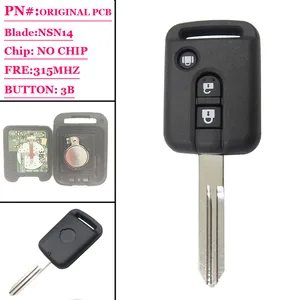 XNRKEY 3-кнопочный Автомобильный Дистанционный ключ 315 МГц без чипа NSN14 Blade для Nissan Micra Navara Almera Qashqai патруль X-trail Автомобильный ключ