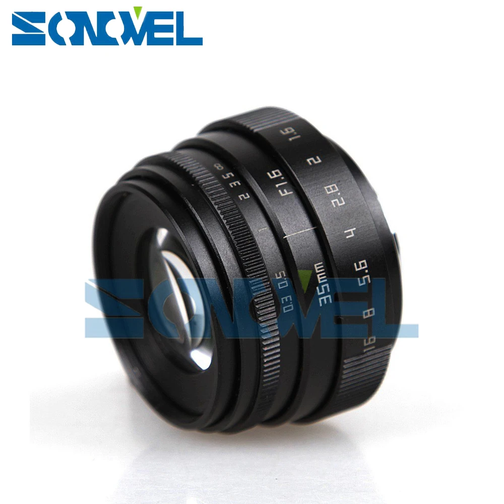 Объектив видеонаблюдения Fujian F1.6 35 мм с креплением C и блендой для Sony E Mount