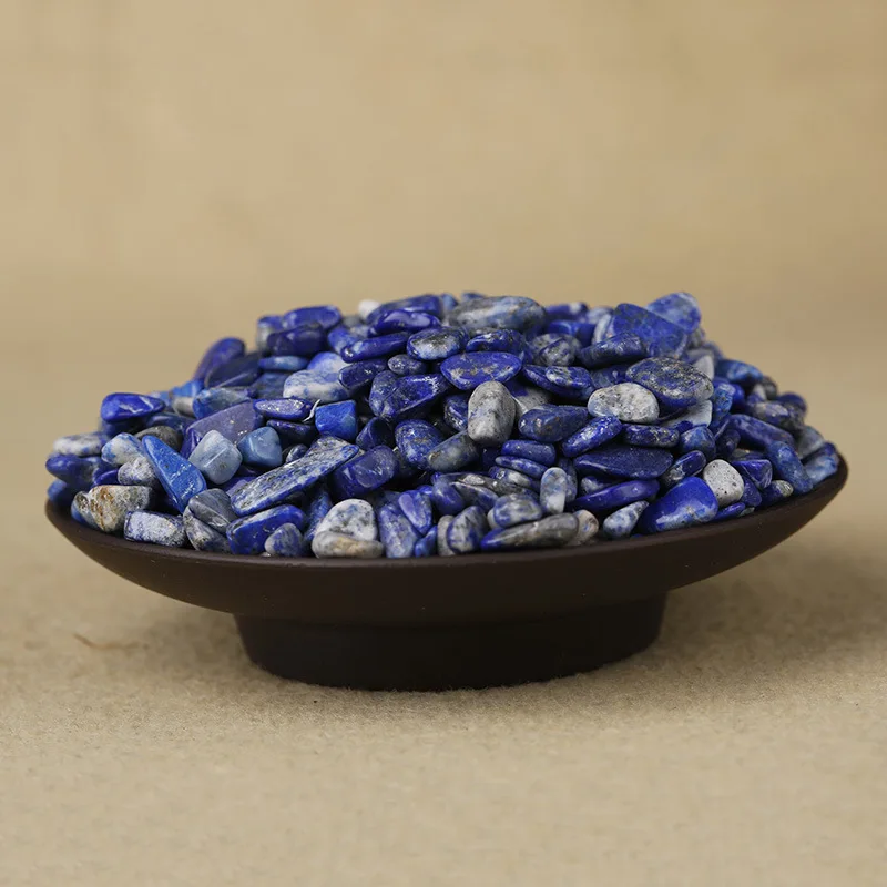 Натуральный голубой ляпис Lazuli Кристальный шероховатый образец очистка гравия F081