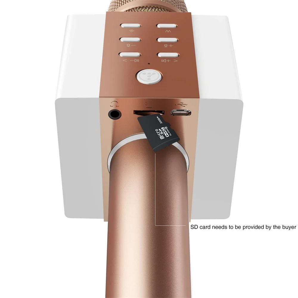 FELYBY F008 беспроводной Bluetooth караоке микрофон с 3 в 1 Портативный ручной двойной