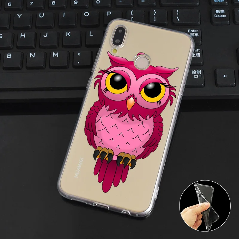 DREAMFOX L023 Мягкий силиконовый чехол из ТПУ с милым рисунком совы для huawei Honor 6A 6C 7X9 10 P20