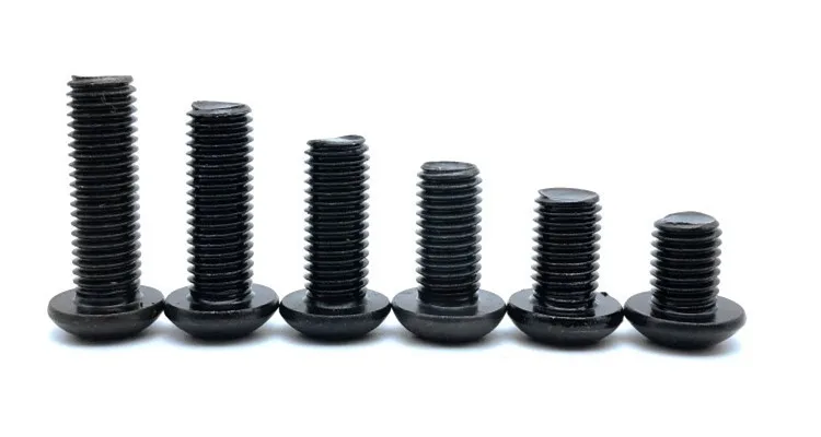 ISO7380 шестигранный Набор торцевых головок с полукруглой головкой Кепки винт M6/M8/M10/M12* 8/10/12/16/20 Вт, 30 Вт/40/50/60/100 мм черный винт с грибовидной головкой Болт Grade10.9