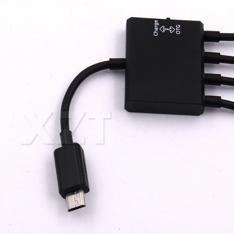 Высококачественный 4 портовый микро USB кабель концентратор OTG соединитель для