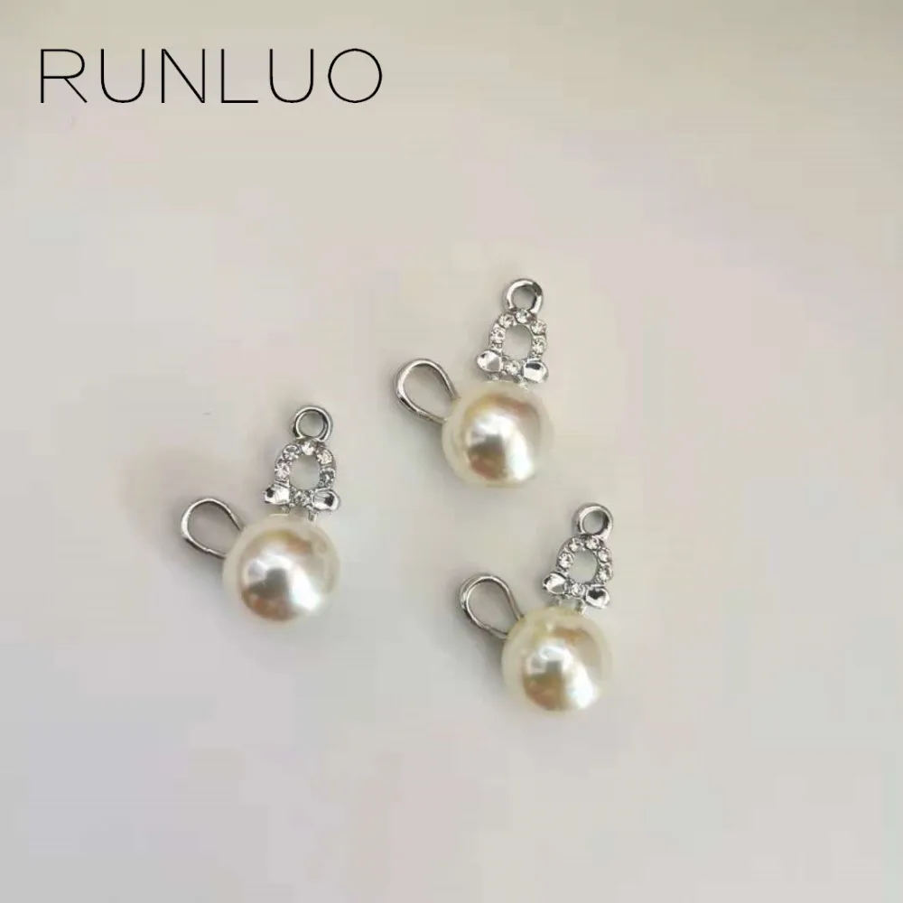 RUNLUO посеребренный кролик шт. 10 Подвески Жемчуг и Металл цинковый сплав 2018 новые