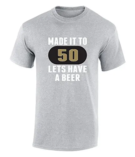 Футболка Для мужчин 2018 новый сделано это до 50 позволяет иметь пива Счастливый