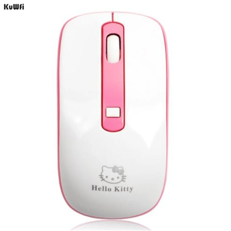 KuWFi компьютерная мышь Милая hello kitty беспроводная 2 4 ГГц 1200 dpi профессиональная