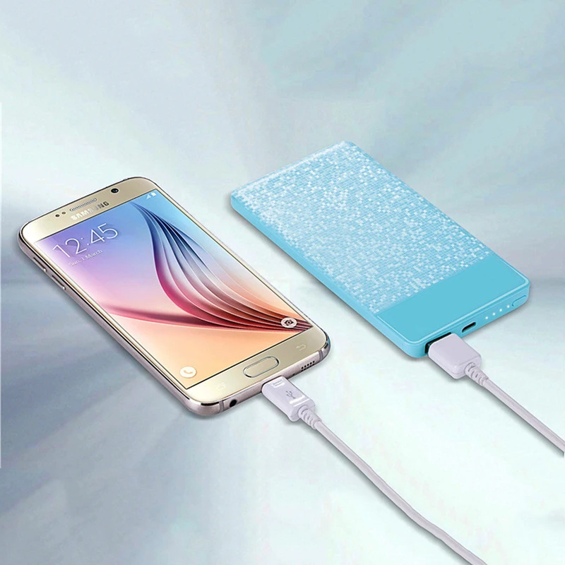 Горячий ультра тонкий внешний аккумулятор 10000 mAh power Bank 2.1A выход Быстрый смартфон портативный внешний аккумулятор зарядное устройство 15 мм