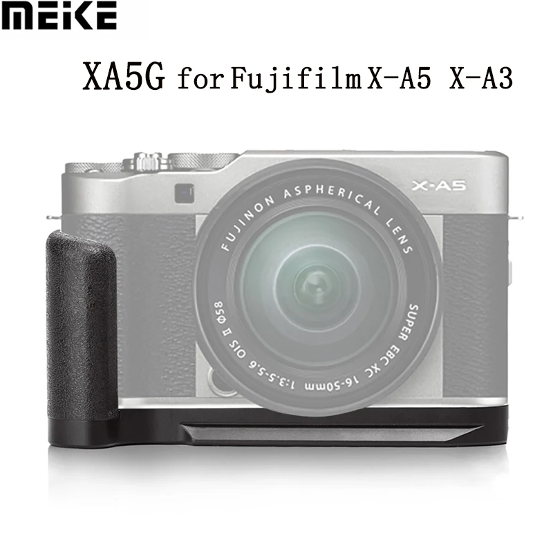 Meike Алюминий Сплава Рукоятки Quick Release Plate держатель Г-образный кронштейн для ЖК-дисплея с подсветкой Fujifilm X-E3 X-A5 X-A3 X-T2 X-T20 X-T10 Камера