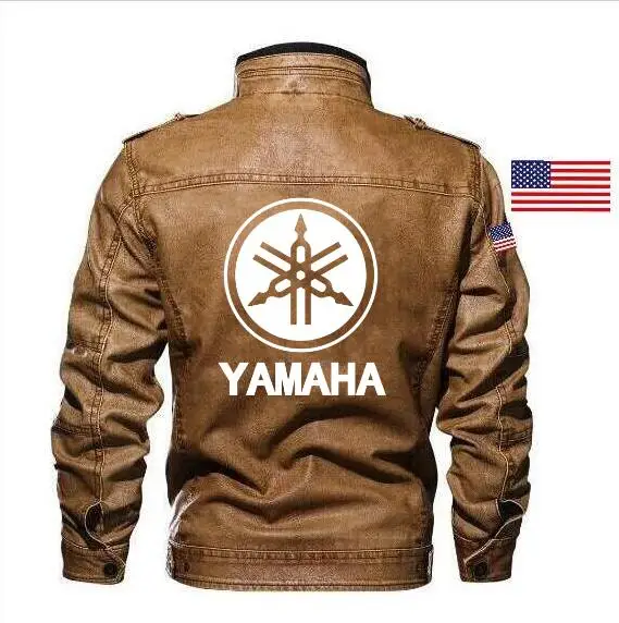2019 Мужская мотоциклетная Толстовка yamaha кожаная куртка тонкая настоящая