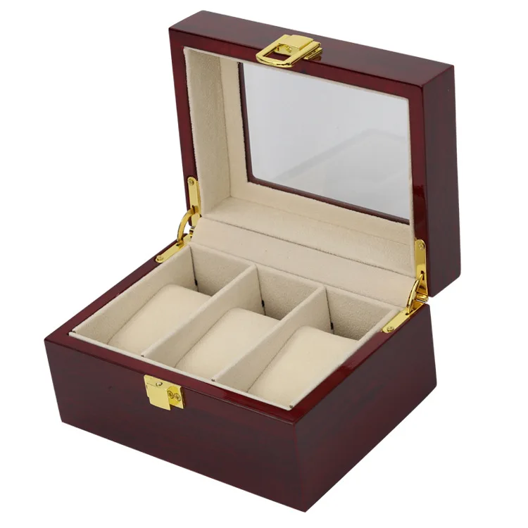 

Spray Wood Watch Box 3 Bedroom Wine Red Caja Relojes Boite Montre