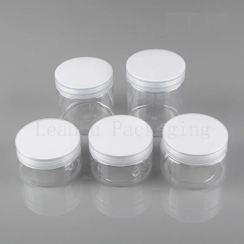 Прозрачный пустой круглый контейнер для косметики прозрачный пластиковый банка