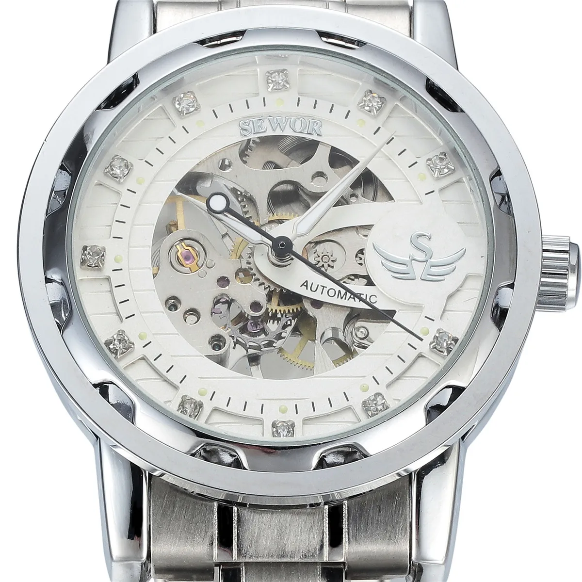 Новые SEWOR Брендовые спортивные часы мужские роскошные механические наручные со