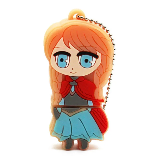 Anna POWERONE Холодное сердце Эльза и Анна Олаф USB флеш-накопитель мультяшная карта памяти Флешка 4 ГБ 8 ГБ 16 ГБ 32 ГБ 64 ГБ u диск - Цвет: Anna