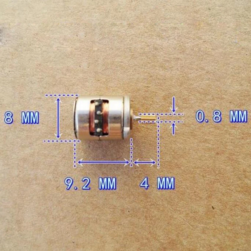 

1 Pc Dc 2 Phase 4 Wire Dia 8mm Dc Stepper Motor Micro Stepping Motor for Digital Products Camera Size 8*9.5mm