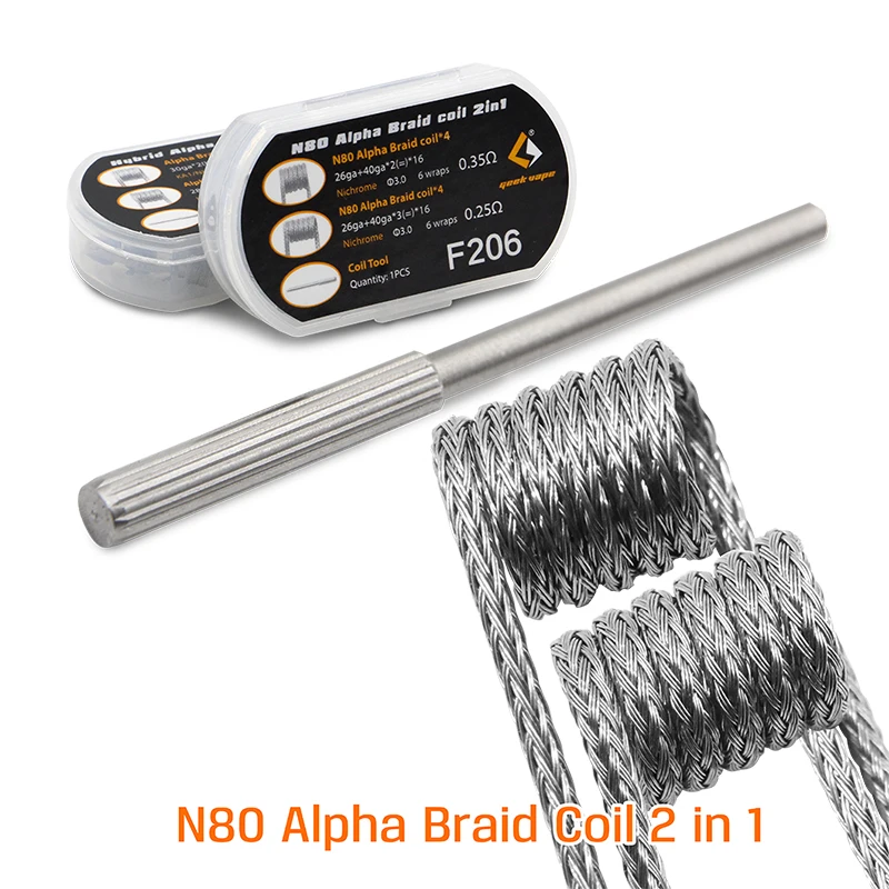 Оригинальная гибридная оплетка Geekvape F205 Alpha катушка 2 в 1 vs F206 N80 Braid для электронной