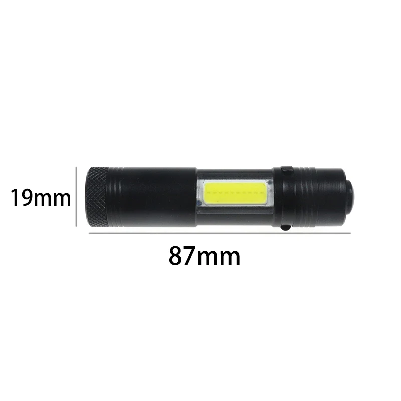 COB Penlight Zaklamp Cree LED Light Portable Q5 Flashlight 4 Mode Focus Torch Strobe Lamp Lantern Use AA/14500 | Лампы и освещение