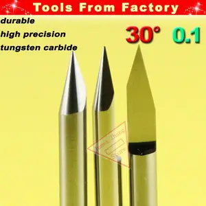 10 шт., карбидная печатная плата, 30 град., 0,1 мм, вольфрамовые инструменты для гравировки, диаметр металлического инструмента 3,175 # J3.3001