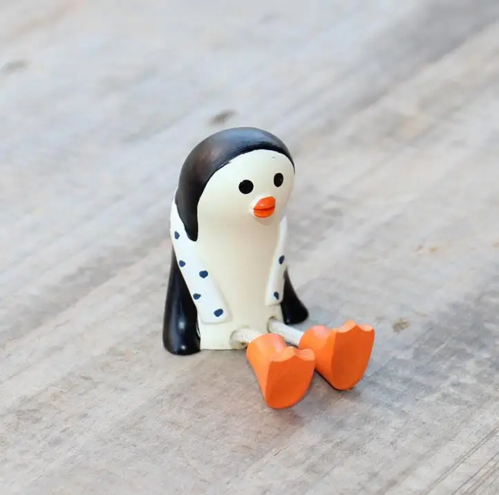 1 шт. Kawaii Cat Bear Penguin миниатюрная Статуэтка Япония Zakka Животное украшение мини-Сказочный Сад Смола ремесло игрушка подарок орнамент - Цвет: 1